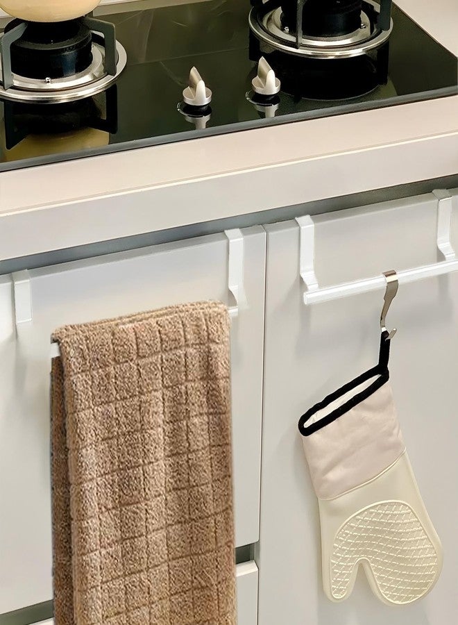 ARKLOID 2 Pack 9 Inch White Stainless Steel Towel Holder,Over Cabinet Door Bar - Image 3
